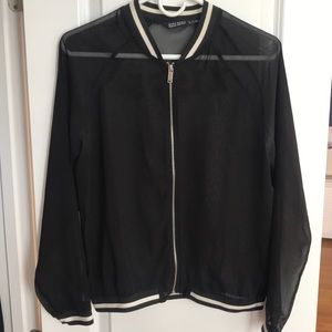 Zara Mesh Bomber Jacket